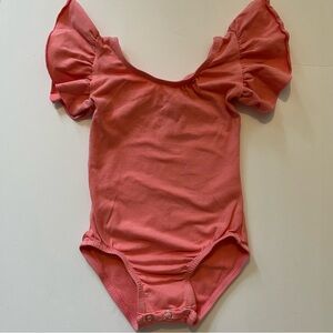 Morgan + Mae Co. Girls Solid Pink Sz XS Leotard Bodysuit Dance Costume Play